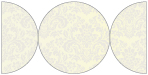Floral Grey Round Gate Fold Invitation Style D (5 3/4 Diameter) - 10/Pk