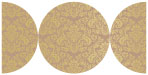 Floral Bronze Round Gate Fold Invitation Style D (5 3/4 Diameter) - 10/Pk