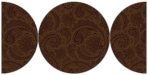 Paisley Chocolate Round Gate Fold Invitation Style D (5 3/4 Diameter) - 10/Pk