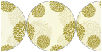 Aster Green Round Gate Fold Invitation Style D (5 3/4 Diameter) - 10/Pk