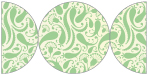 Peacock Sage Round Gate Fold Invitation Style D (5 3/4 Diameter) - 10/Pk