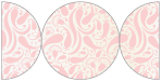 Peacock Rosa Round Gate Fold Invitation Style D (5 3/4 Diameter) - 10/Pk
