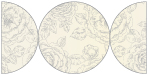 Rose Silver Round Gate Fold Invitation Style D (5 3/4 Diameter) - 10/Pk