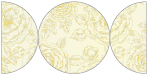 Rose Passion Round Gate Fold Invitation Style D (5 3/4 Diameter) - 10/Pk