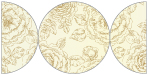 Rose Antique Round Gate Fold Invitation Style D (5 3/4 Diameter) - 10/Pk