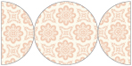 Morocco Mellow Pink Round Gate Fold Invitation Style D (5 3/4 Diameter) - 10/Pk