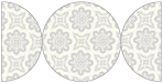 Morocco Silver Round Gate Fold Invitation Style D (5 3/4 Diameter) - 10/Pk