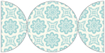 Morocco Mellow Blue Round Gate Fold Invitation Style D (5 3/4 Diameter) - 10/Pk