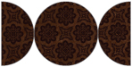 Morocco Coco Round Gate Fold Invitation Style D (5 3/4 Diameter) - 10/Pk