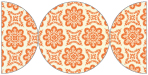 Morocco Copper Round Gate Fold Invitation Style D (5 3/4 Diameter) - 10/Pk