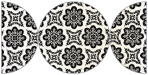 Morocco Black Round Gate Fold Invitation Style D (5 3/4 Diameter) - 10/Pk