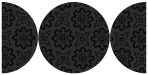 Morocco Noir Round Gate Fold Invitation Style D (5 3/4 Diameter) - 10/Pk