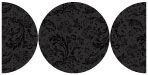 Renaissance Noir Round Gate Fold Invitation Style D (5 3/4 Diameter) - 10/Pk
