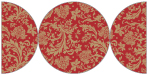 Renaissance Red Round Gate Fold Invitation Style D (5 3/4 Diameter) - 10/Pk