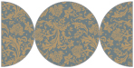 Renaissance Ash Round Gate Fold Invitation Style D (5 3/4 Diameter) - 10/Pk