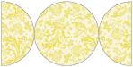 Renaissance Lime Round Gate Fold Invitation Style D (5 3/4 Diameter) - 10/Pk