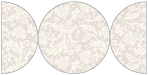 Renaissance Siver Round Gate Fold Invitation Style D (5 3/4 Diameter) - 10/Pk