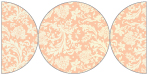 Renaissance Blush Round Gate Fold Invitation Style D (5 3/4 Diameter) - 10/Pk