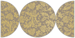 Renaissance Bronze Round Gate Fold Invitation Style D (5 3/4 Diameter) - 10/Pk