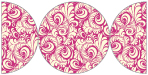Nature Hot Pink Round Gate Fold Invitation Style D (5 3/4 Diameter) - 10/Pk