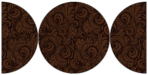 Nature Coco Round Gate Fold Invitation Style D (5 3/4 Diameter) - 10/Pk