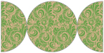 Nature Green Round Gate Fold Invitation Style D (5 3/4 Diameter) - 10/Pk