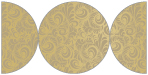 Nature Bronze Round Gate Fold Invitation Style D (5 3/4 Diameter) - 10/Pk