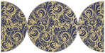 Nature Navy Round Gate Fold Invitation Style D (5 3/4 Diameter) - 10/Pk