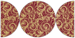 Nature Maroon Round Gate Fold Invitation Style D (5 3/4 Diameter) - 10/Pk