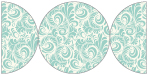 Nature Mellow Blue Round Gate Fold Invitation Style D (5 3/4 Diameter) - 10/Pk