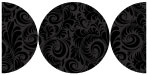 Nature Black Round Gate Fold Invitation Style D (5 3/4 Diameter) - 10/Pk