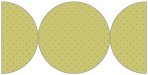 Polkadot Green Round Gate Fold Invitation Style D (5 3/4 Diameter) - 10/Pk
