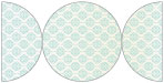 Rococo Aqua Round Gate Fold Invitation Style D (5 3/4 Diameter) - 10/Pk