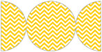 Chevron Bomble Bee Round Gate Fold Invitation Style D (5 3/4 Diameter) - 10/Pk