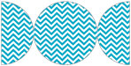 Chevron Fiji Round Gate Fold Invitation Style D (5 3/4 Diameter) - 10/Pk