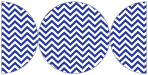 Chevron Comet Round Gate Fold Invitation Style D (5 3/4 Diameter) - 10/Pk