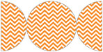 Chevron Lava Round Gate Fold Invitation Style D (5 3/4 Diameter) - 10/Pk