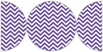 Chevron Amethyst Round Gate Fold Invitation Style D (5 3/4 Diameter) - 10/Pk