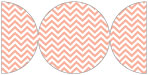Chevron Ginger Round Gate Fold Invitation Style D (5 3/4 Diameter) - 10/Pk
