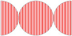 Stripe Rouge Round Gate Fold Invitation Style D (5 3/4 Diameter) - 10/Pk