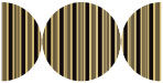Stripe Black Round Gate Fold Invitation Style D (5 3/4 Diameter) - 10/Pk