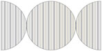 Stripe Grey Round Gate Fold Invitation Style D (5 3/4 Diameter) - 10/Pk