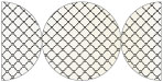 Casablanca Black & White Round Gate Fold Invitation Style D (5 3/4 Diameter) - 10/Pk