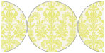 Victoria Lime Round Gate Fold Invitation Style D (5 3/4 Diameter) - 10/Pk