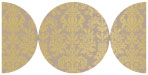 Victoria Bronze Round Gate Fold Invitation Style D (5 3/4 Diameter) - 10/Pk
