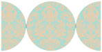 Victoria Tan Round Gate Fold Invitation Style D (5 3/4 Diameter) - 10/Pk