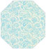 Paisley Aquamarine Gate Fold Invitation Style F (3 7/8 x 9) - 10/Pk