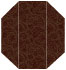 Paisley Chocolate Gate Fold Invitation Style F (3 7/8 x 9) - 10/Pk