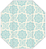 Morocco Mellow Blue Gate Fold Invitation Style F (3 7/8 x 9) - 10/Pk