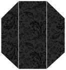 Renaissance Noir Gate Fold Invitation Style F (3 7/8 x 9) - 10/Pk
